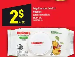 Maxi LINGETTES POUR BÉBÉ 1X HUGGIES, 56/64 UN offer