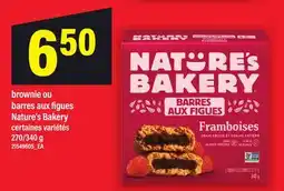 Maxi BROWNIE OU BARRES AUX FIGUES NATURE'S BAKERY, 270/340 G offer