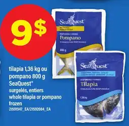 Maxi TILAPIA, 1,36 KG OU POMPANO, 800 G SEAQUEST offer