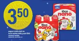 Maxi YOGOURT À BOIRE, 6X93 ML OU EN SACHETS, 4X90 G NANÖ IÖGO offer