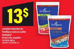 Maxi CREVETTES BLANCHES DU PACIFIQUE CRUES OU CUITES SEAQUEST , 70-90/LB offer