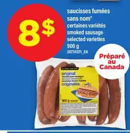 Maxi SAUCISSES FUMÉES SANS NOM | SMOKED SAUSAGE offer