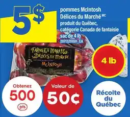 Maxi POMMES MCINTOSH DÉLICES DU MARCHÉ, SAC DE 4 LB offer