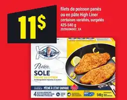 Maxi FILETS DE POISSON PANÉS OU EN PÂTE HIGH LINER offer