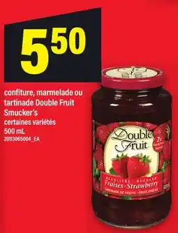 Maxi CONFITURE, MARMELADE OU TARTINADE DOUBLE FRUIT SMUCKER'S offer