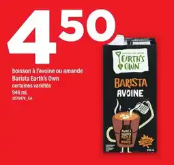 Maxi BOISSON À L'AVOINE OU AMANDE BARISTA EARTH'S OWN offer