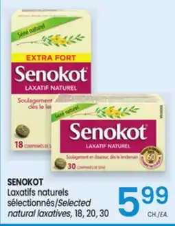 Uniprix SENOKOT Laxatifs naturels / Selected natural laxatives offer