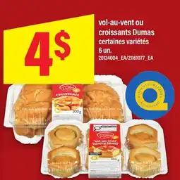 Maxi vol-au-vent ou croissants Dumas, 6 un offer