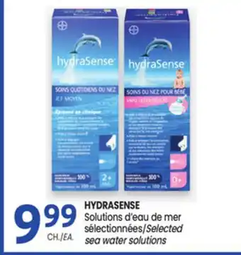 Uniprix HYDRASENSE Solutions d'eau de mer sélectionnées / Selected sea water solutions offer