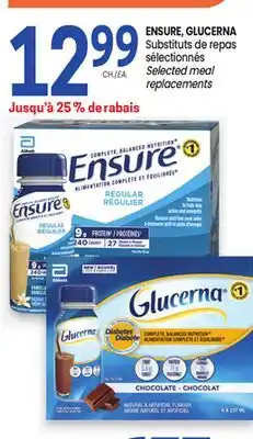 Uniprix ENSURE, GLUCERNA Substituts de repas sélectionnés / Selected meal replacements offer