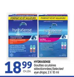 Uniprix HYDRASENSE Gouttes oculaires sélectionnées / Selected eye drops offer