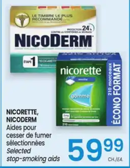 Uniprix NICORETTE, NICODERM Aides pour cesser de fumer sélectionnées /Selected stop-smoking aids offer