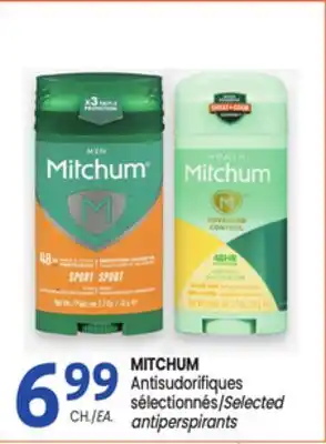 Uniprix MITCHUM Antisudorifiques sélectionnés/Selected antiperspirants offer