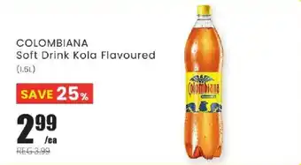 Colombiana soft drink kola flavoured