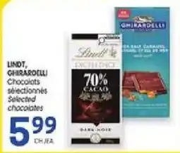 Uniprix Lindt, Ghirardelli selected chocolates offer