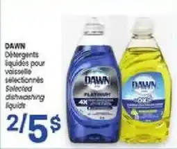 Uniprix Dawn selected dishwashing liquids offer