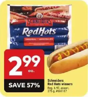 Schneiders red hots wieners