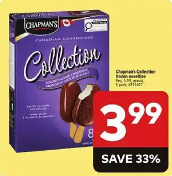 Chapman's collection frozen novelties