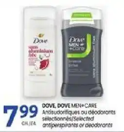 Uniprix Dove Dove Men+Care antiperspirants or deodorants offer