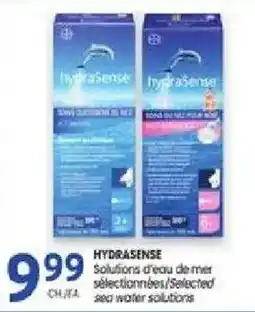 Uniprix Hydrasense selected sea water solutions offer