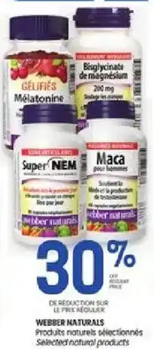 Uniprix Webber naturals selected natural products offer