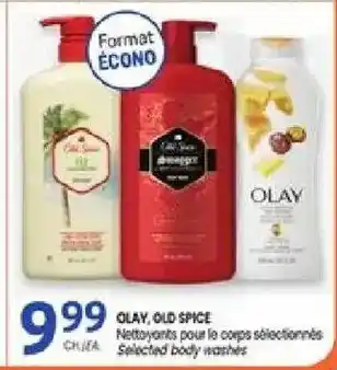 Olay, old spice selected body washes