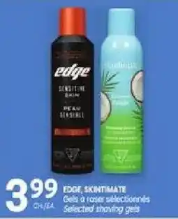 Uniprix Edge skintimate selected shaving gels offer