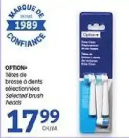 Uniprix Option+ selected brush heads offer