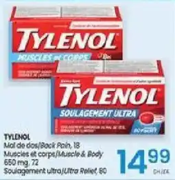 Uniprix Tylenol muscle & body offer