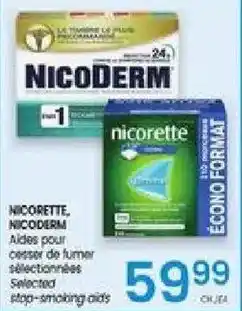 Uniprix Nicorette, Nicoderm selected stop-smoking aids offer
