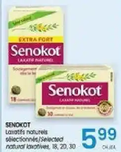 Uniprix Senokot natural laxatives offer