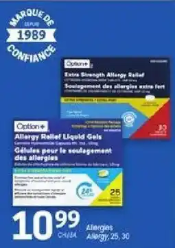 Uniprix Option+ Allergy Relief Liquid Gels offer