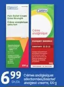 Uniprix Selected analgesic creams offer