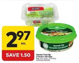 Giant Tiger Summer Fresh dip or Reser's deli salad offer