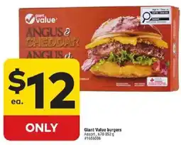Giant Tiger Giant Value burgers offer