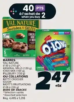 IGA Val Nature bars or snacks offer