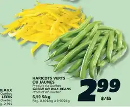 IGA Haricots verts ou jaunes offer