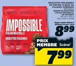 IGA Impossible italian meatballs offer