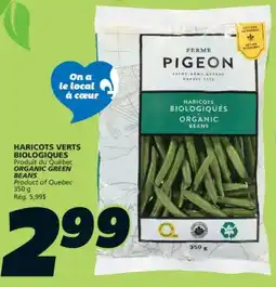 IGA Pigeon organic green beans offer