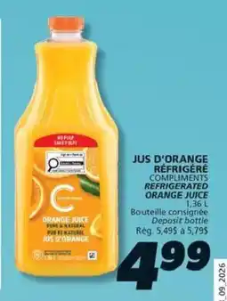 IGA Compliments refrigerated orange juice offer