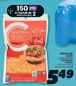 IGA Compliments shredded cheese offer
