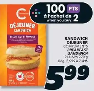 C breakfast sandwich