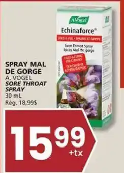 IGA A Vogel sore throat spray offer