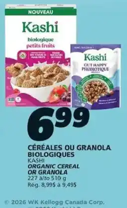 IGA Kashi cereales ou granola biologiques offer