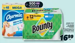 IGA Bounty paper towels or Charmin paper towels offer