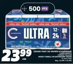 IGA Compliments ultra paper towels offer