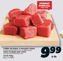 IGA Fresh stewing beef cubes offer