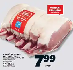 IGA Fresh pork loin rack offer