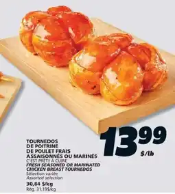 IGA Fresh seasoned or marinated chicken breast tournedos offer