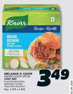 IGA Knorr soup mix onion offer